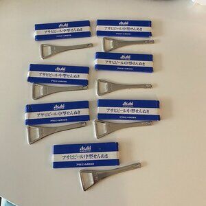 LOT OF 7 ASAHI BRANDED JAPAN JDM BOTTLE OPENERS NEW IN BOX